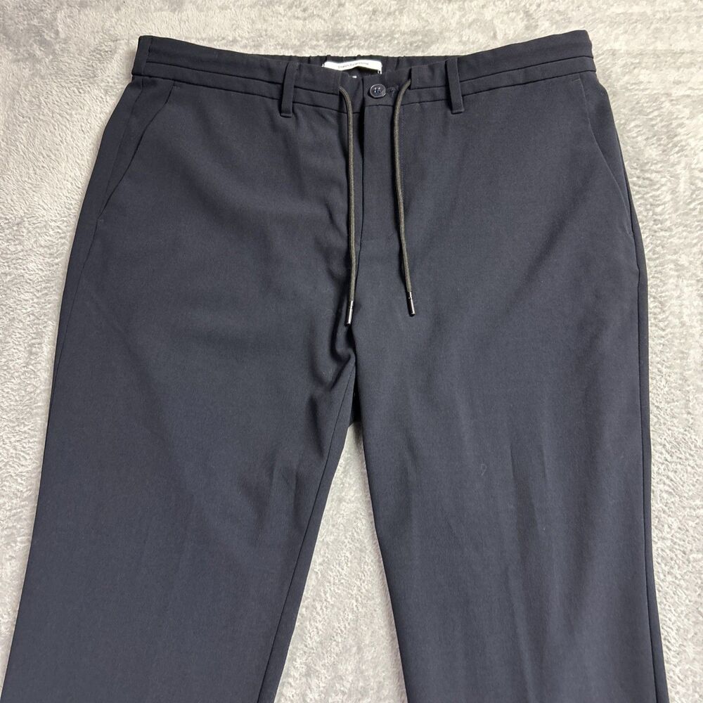 Calvin Klein Stretch Drawstring Navy Blue Dress Pants 36x30 Travel Tech Casual - Picture 2 of 14